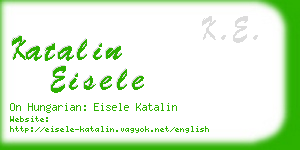 katalin eisele business card